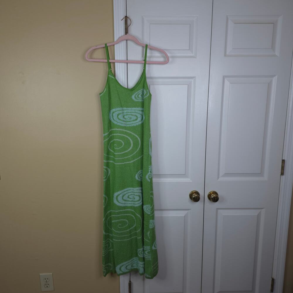 House of Sunny The Galaxy Hockney Knit Dress in Green Size 6
